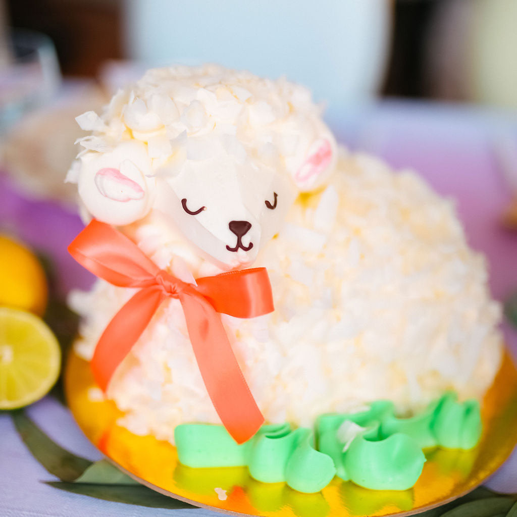 bleeding hearts off shoulder top — lamb cake