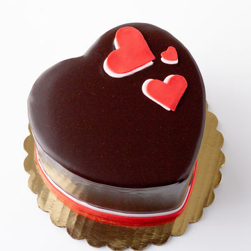 Chocolate Cherry Heart Cake