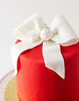 Red Velvet Christmas Bow Cake