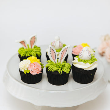 Easter Bunny and Floral Cupcakes