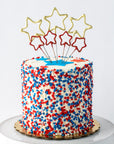 Red, White, and Blue Layer Cake