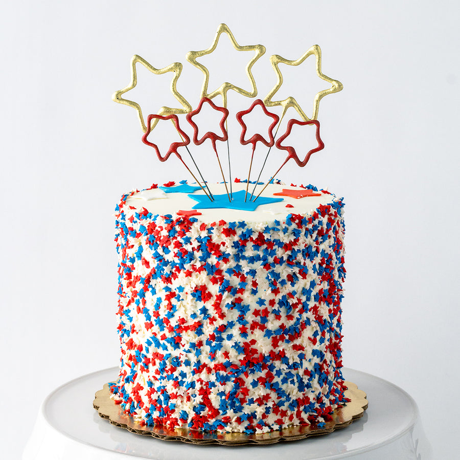 Red, White, and Blue Layer Cake