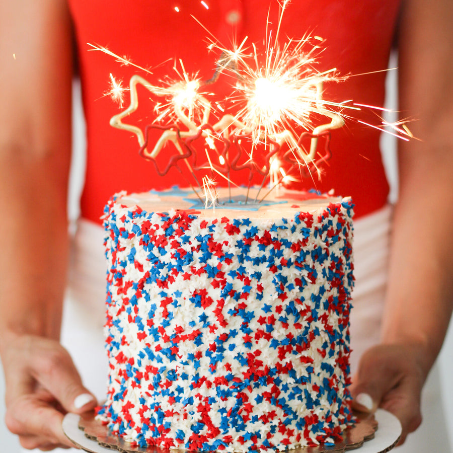 Red, White, and Blue Layer Cake