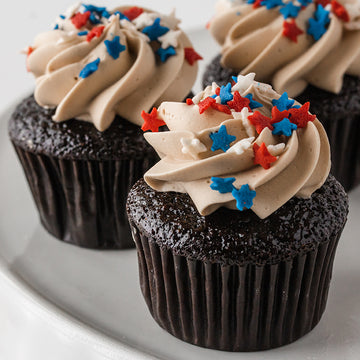 Fourth of July Mini Fudge Cupcakes