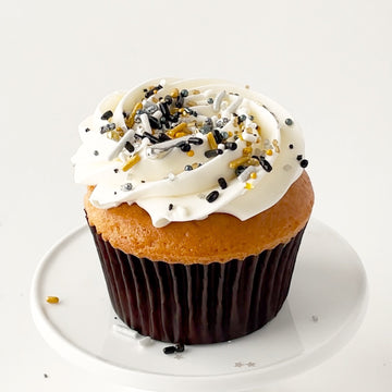 Black Tie Sprinkle Cupcakes