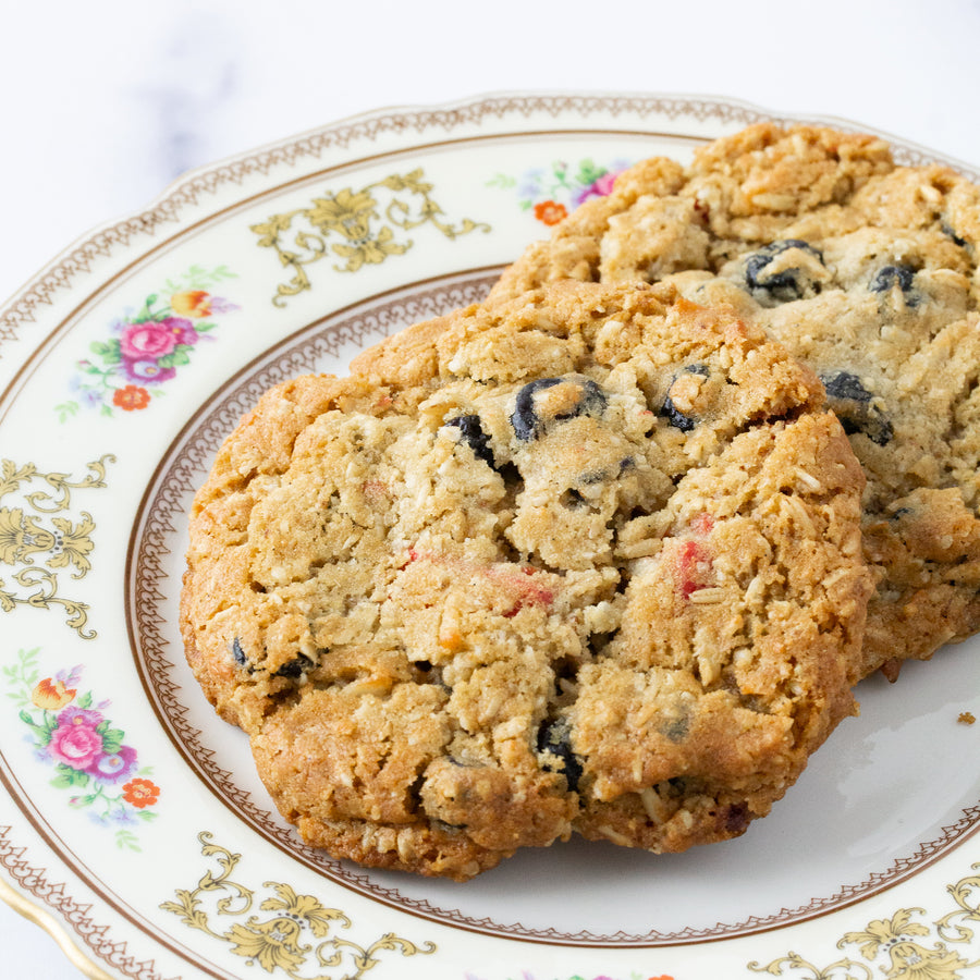 White Chocolate Sour Cherry Oat Cookie