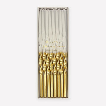 Gold Dipped Twist Candles