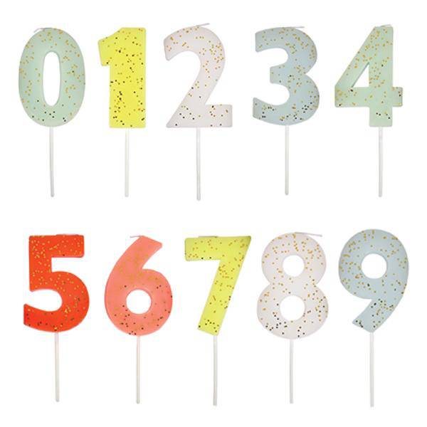Large Colorful Number Candle
